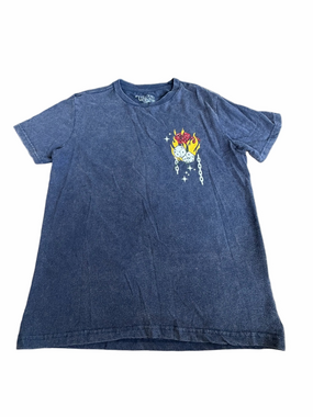 Taco Tuesday Born 2 Win Navy Graphic T-Shirt with Flaming Dice